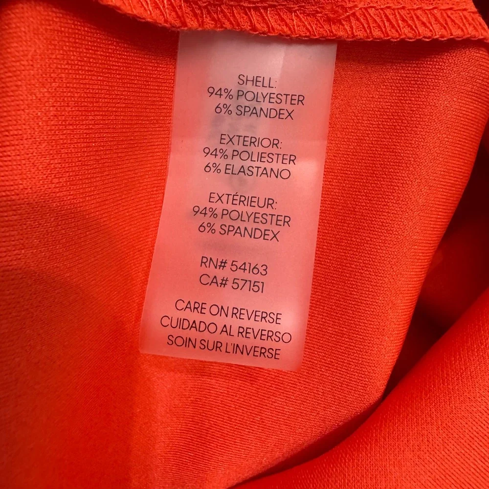 Calvin Klein‎ Belted Sheath Dress Women 2 Orange NEW CD2C1F2W Short Sleeve